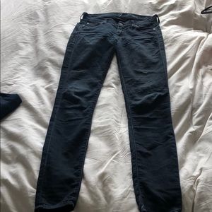 7 for all mankind. Skinny dark blue jeans